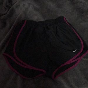 Nike grey and pink running shorts